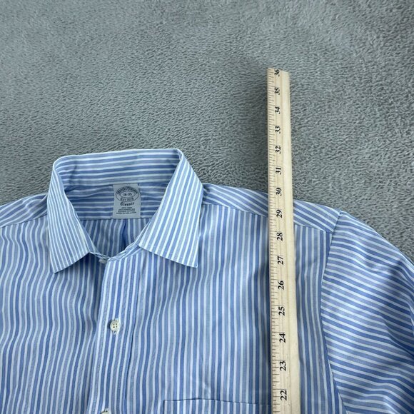 Brooks Brothers Striped Button-Down Shirt 16-35 100% Supima Cotton 4739 - Picture 4 of 7